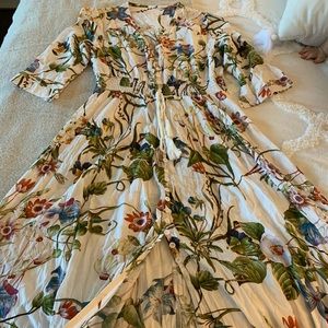 Women's Casual Floral Printed Long Maxi Dress